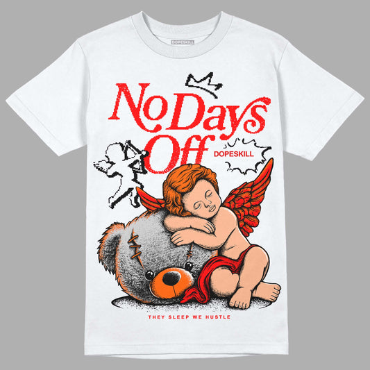 Jordan 1 Retro High OG "Satin Bred" DopeSkill T-Shirt New No Days Off Graphic Streetwear - White