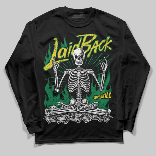 Green Sneakers DopeSkill Long Sleeve T-Shirt Laid Back Graphic Streetwear - Black