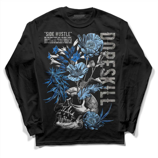 Jordan 11 Retro Cool Grey DopeSkill Long Sleeve T-Shirt Side Hustle Graphic Streetwear - Black