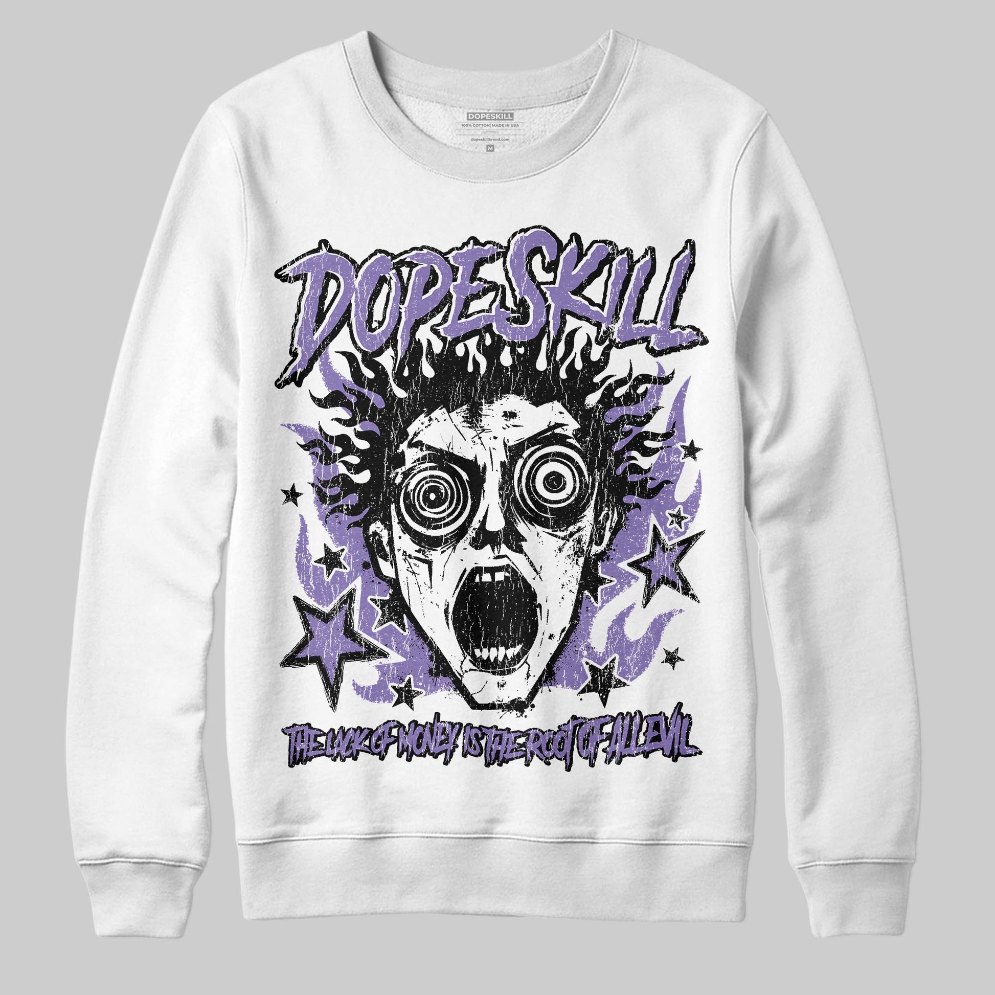 Jordan 11 "Mojave" DopeSkill Sweatshirt Root of Evil Graphic Streetwear - White