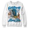 Jordan 4 Retro Military Blue DopeSkill Sweatshirt Get Rich Graphic Streetwear - White