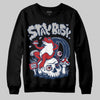 Jordan 4 SB “Summit White/Navy” DopeSkill Sweatshirt Stay Busy Graphic Streetwear - Black