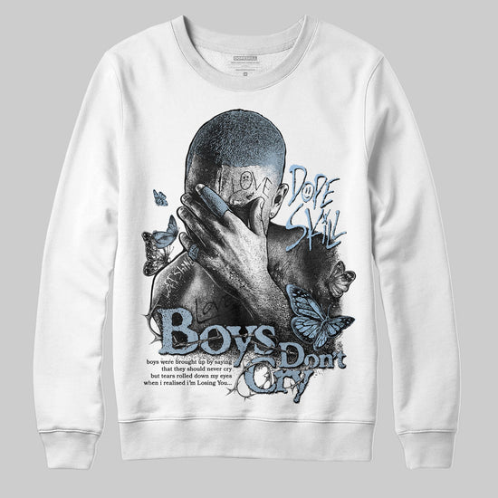 Jordan 40 “Blue Suede” DopeSkill Sweatshirt Boys Don't Cry Graphic Streetwear - White