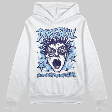 University Blue Sneakers DopeSkill Hoodie Sweatshirt Root of Evil Graphic Streetwear - White