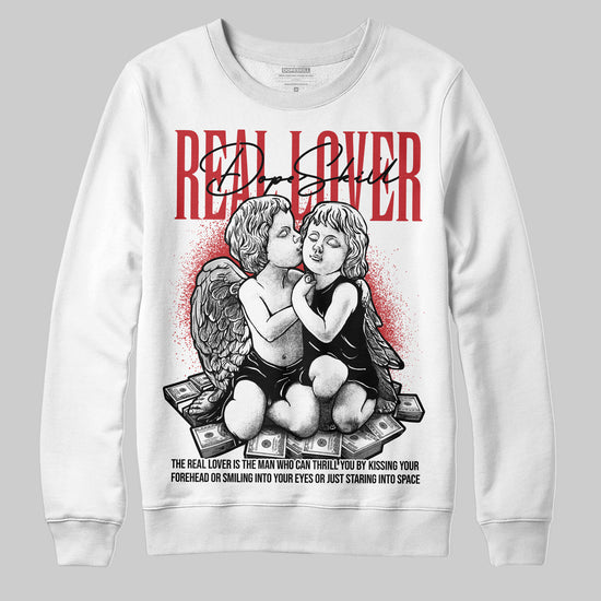 Jordan 11 “Bred Velvet” DopeSkill Sweatshirt Real Lover Graphic Streetwear - White