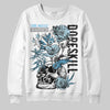 Jordan 11 Retro Legend Blue DopeSkill Sweatshirt Side Hustle Graphic Streetwear - White