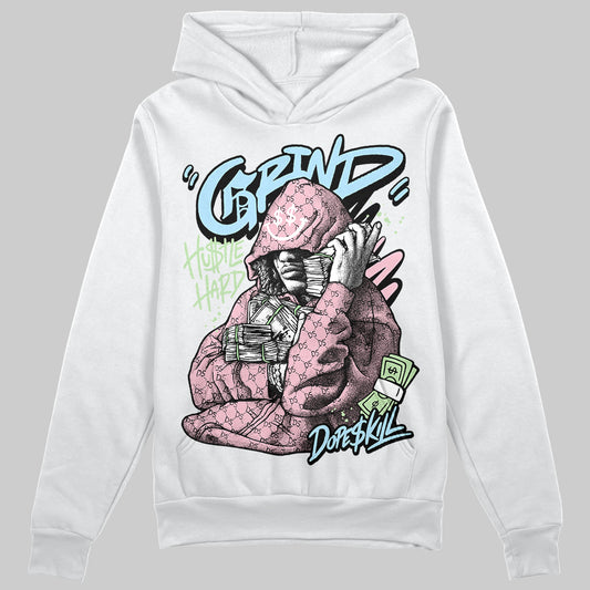 Jordan 4 Retro Valentine's Day (2026) (GS) DopeSkill Hoodie Sweatshirt Grind Pray Graphic Streetwear - White