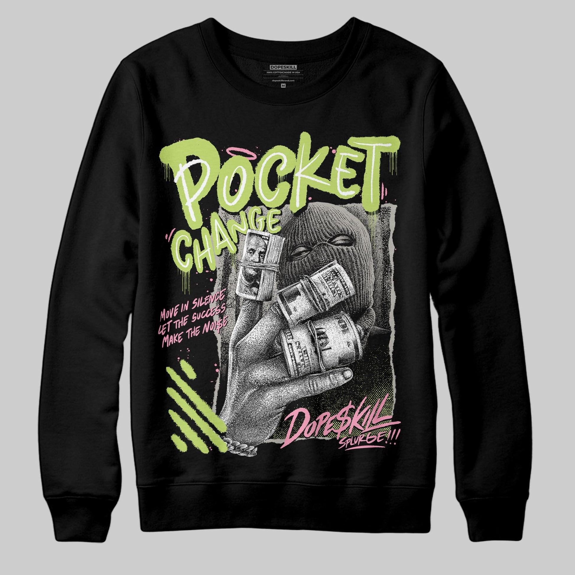 Chase B x Travis Scott x Jordan Jumpman Jack DopeSkill Sweatshirt Pocket Change Graphic Streetwear - black