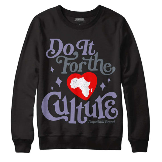 Jordan 5 Retro Low Indigo Haze DopeSkill Sweatshirt Do It For The Culture Graphic Streetwear - Black