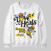 Jordan 6 “Yellow Ochre” DopeSkill Sweatshirt New Love Heals Graphic Streetwear - White