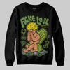 Dunk Low 'Chlorophyll' DopeSkill Sweatshirt New Fake Love Graphic Streetwear - Black