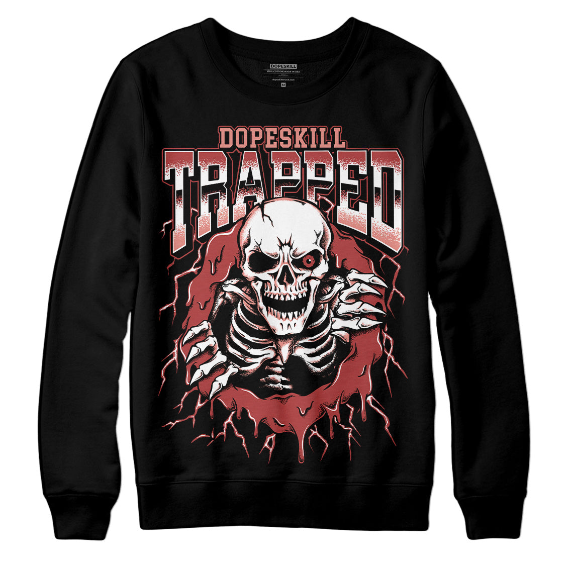 Jordan 13 “Dune Red” DopeSkill Sweatshirt Trapped Halloween Graphic Streetwear - Black