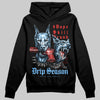 University Blue Sneakers DopeSkill Hoodie Grind Pray Graphic Streetwear - black