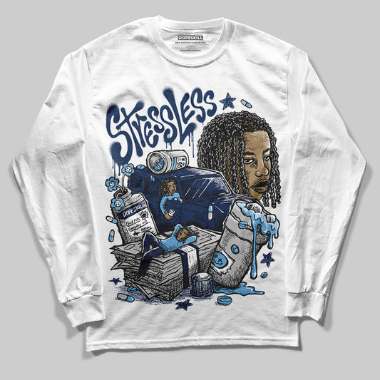 Jordan 4 SB “Summit White/Navy” DopeSkill Long Sleeve T-Shirt Stressless Graphic Streetwear - White