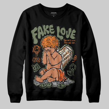 Jordan 4 Retro OG SP Undefeated (2025) DopeSkill Sweatshirt False Love Graphic Streetwear - Black