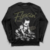 Jordan 3 “Medium Olive” aka “Family Affair” DopeSkill Long Sleeve T-Shirt Flexin' Graphic Streetwear - Black