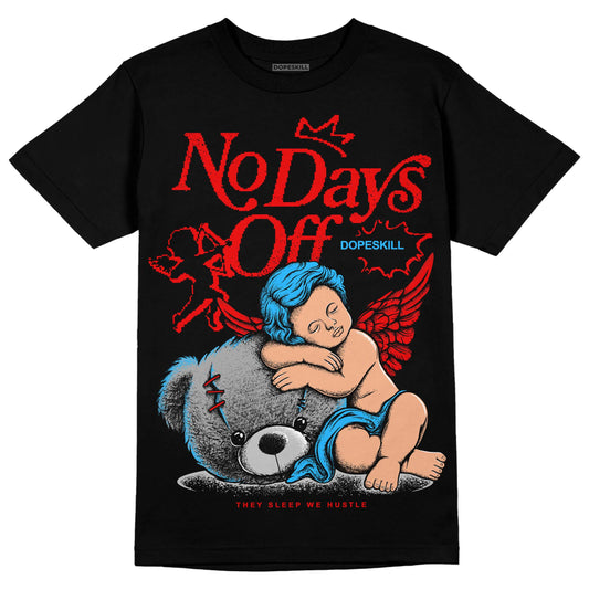 Jordan 12 “Cherry” DopeSkill T-Shirt New No Days Off Graphic Streetwear - Black