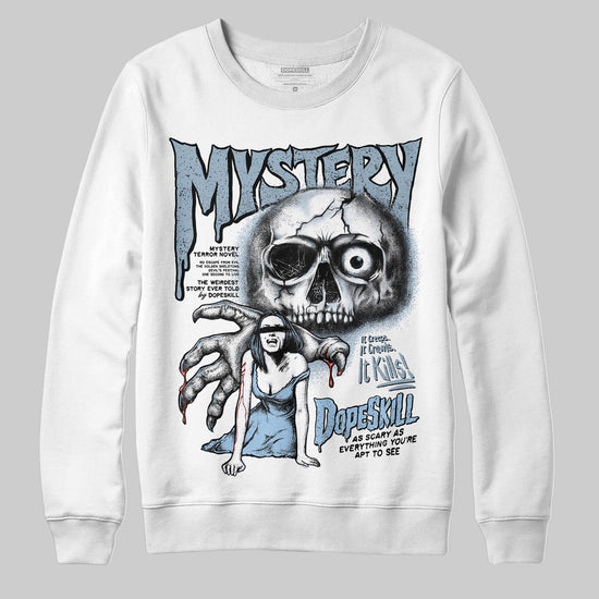 Jordan 40 “Blue Suede” DopeSkill Sweatshirt Mystery Ghostly Grasp Graphic Streetwear - White 