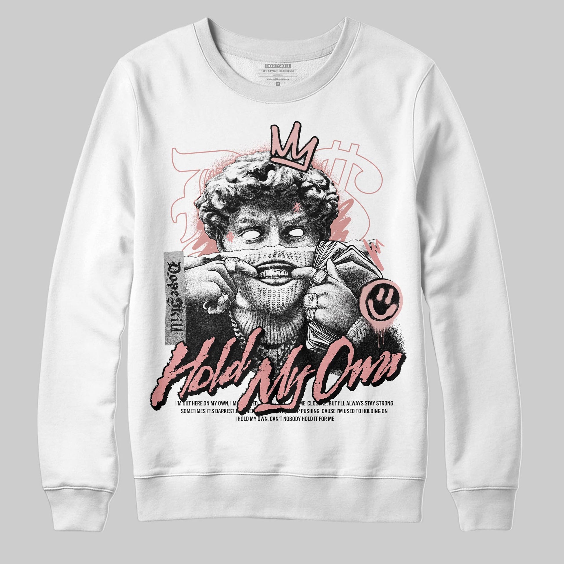 Jordan 40 “Dusty Rose” DopeSkill Sweatshirt In My Way Graphic Streetwear - White 
