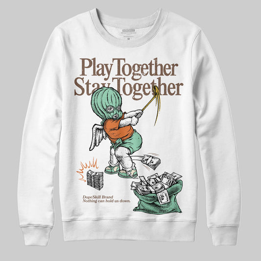 SB Dunk Low Rodeo Tourmaline DopeSkill Sweatshirt Play together, Stay together Graphic Streetwear - WHite 