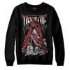 Jordan 14 "Black/White" DopeSkill Sweatshirt Life or Die Graphic Streetwear - Black