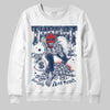 Jordan 4 SB “Summit White/Navy” DopeSkill Sweatshirt Threat Graphic Streetwear - White