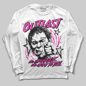 Pink Sneakers DopeSkill Long Sleeve T-Shirt Outlast Graphic Streetwear - White