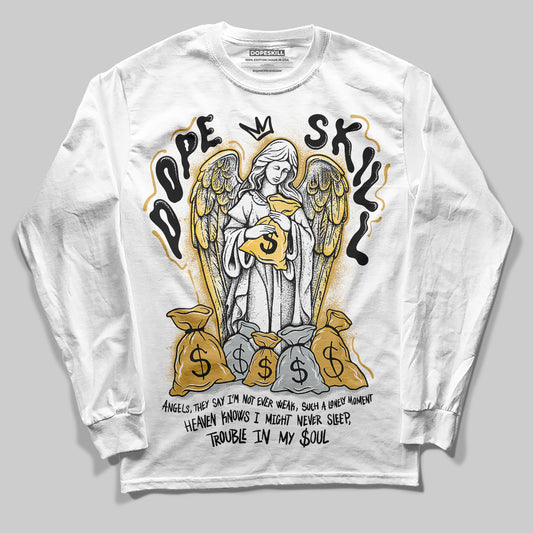 Jordan 12 "Phantom" DopeSkill Long Sleeve T-Shirt Angels Graphic Streetwear - White