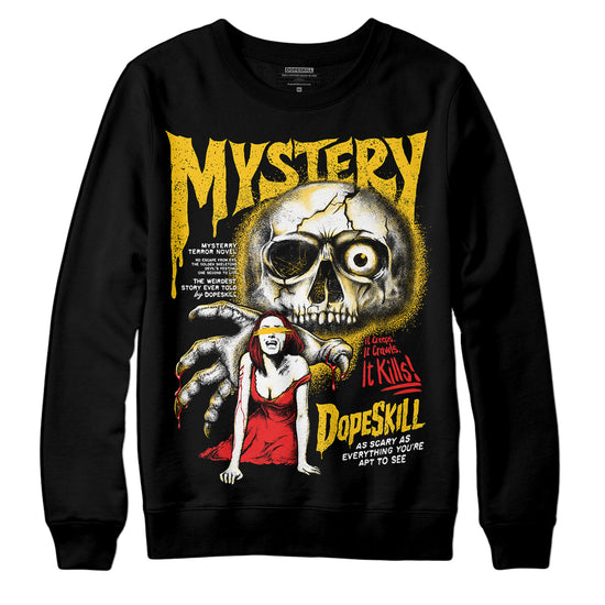 Yellow Sneakers DopeSkill Sweatshirt Mystery Ghostly Grasp Graphic Streetwear - Black