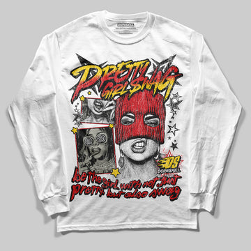 Jordan 3 Fire Red DopeSkill Long Sleeve T-Shirt Pretty Girl Swag Graphic Streetwear - White