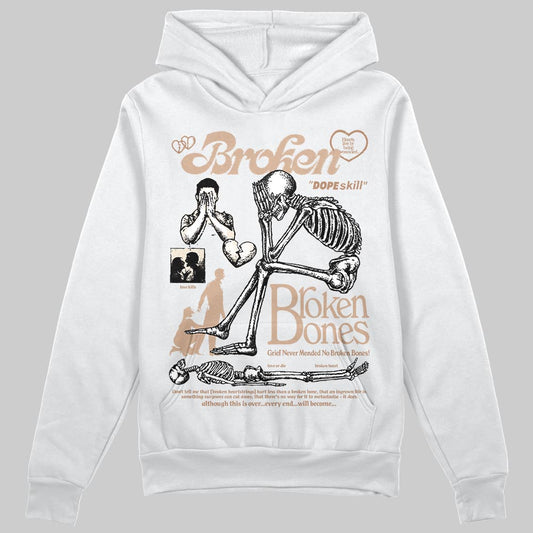 Jordan 4 Retro Cozy Girl DopeSkill Hoodie Sweatshirt Broken Bones Graphic Streetwear - White