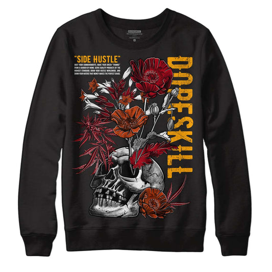 Jordan 7 Retro Cardinal DopeSkill Sweatshirt Side Hustle Graphic Streetwear - Black