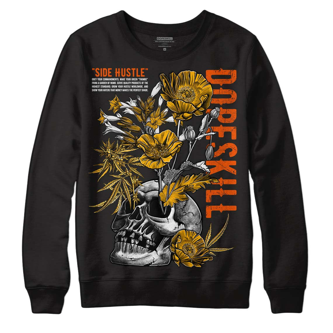 Dunk Low Championship Goldenrod (2021) DopeSkill Sweatshirt Side Hustle Graphic Streetwear - Black