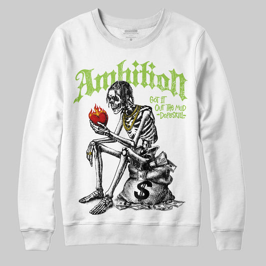 Neon Green Sneakers DopeSkill Sweatshirt Ambition Graphic Streetwear - White