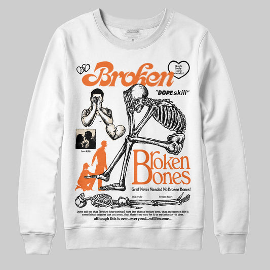 Jordan 3 “Starfish” DopeSkill Sweatshirt Broken Bones Graphic Streetwear - White