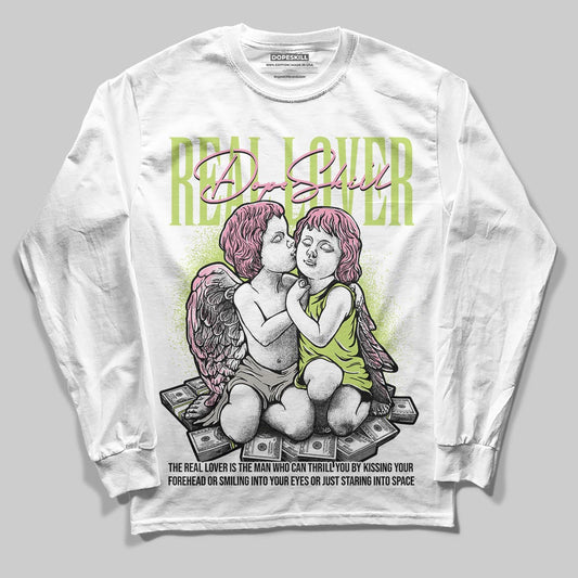 Chase B x Travis Scott x Jordan Jumpman Jack DopeSkill Long Sleeve T-Shirt Real Lover Graphic Streetwear - White