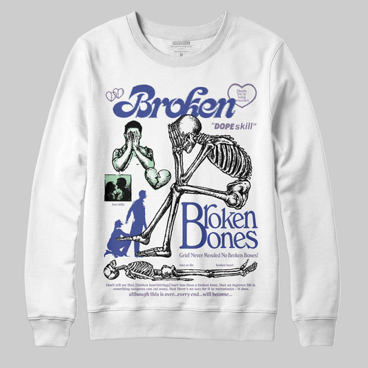 Jordan 1 Retro Low OG Zion Williamson Voodoo Alternate DopeSkill Sweatshirt Broken Bones Graphic Streetwear - White
