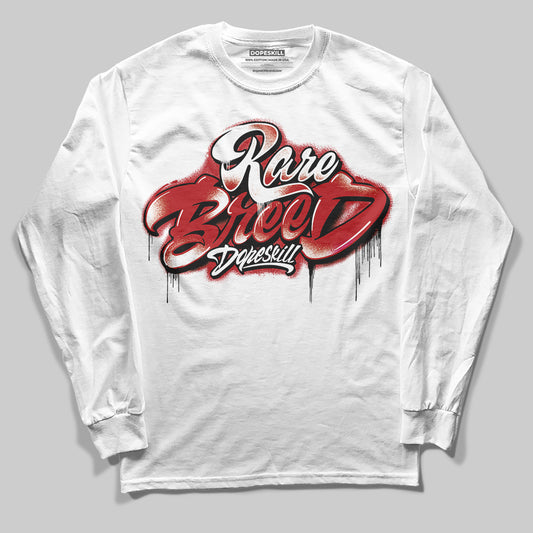 Jordan 1 Retro High OG Black Toe Reimagined DopeSkill Long Sleeve T-Shirt Rare Breed Type Graphic Streetwear - White
