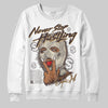 Jordan 5 “Earth/Metallic Gold” DopeSkill Sweatshirt Never Stop Hustling Graphic Streetwear - White