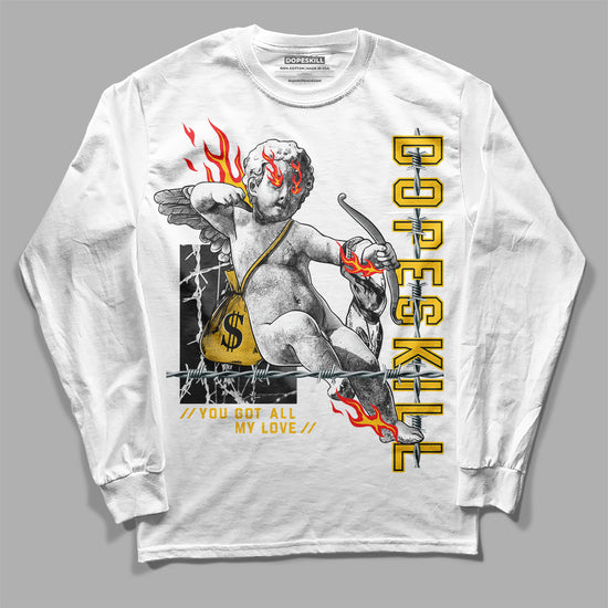 Yellow Sneakers DopeSkill Long Sleeve T-Shirt You Got All My Love Graphic Streetwear - White