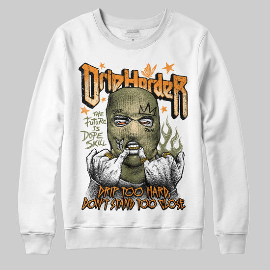 Olive Sneakers DopeSkill Sweatshirt Drip Harder Graphic Streetwear - WHite 