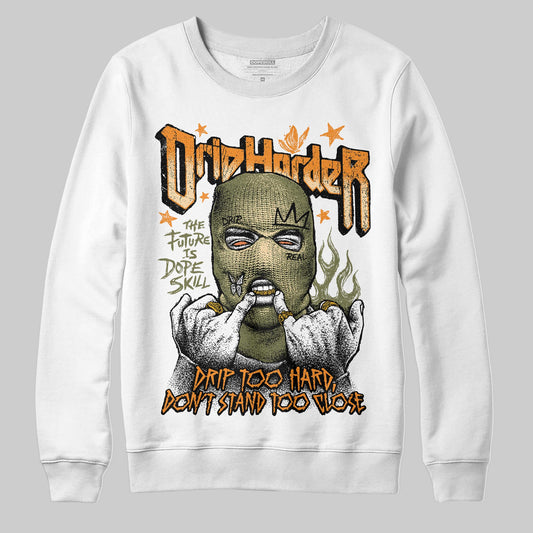 Olive Sneakers DopeSkill Sweatshirt Drip Harder Graphic Streetwear - WHite 