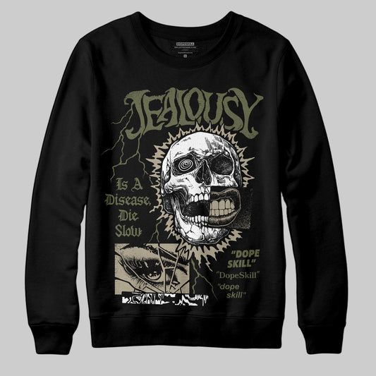 Olive Sneakers DopeSkill Sweatshirt Jealousy Graphic Streetwear - black