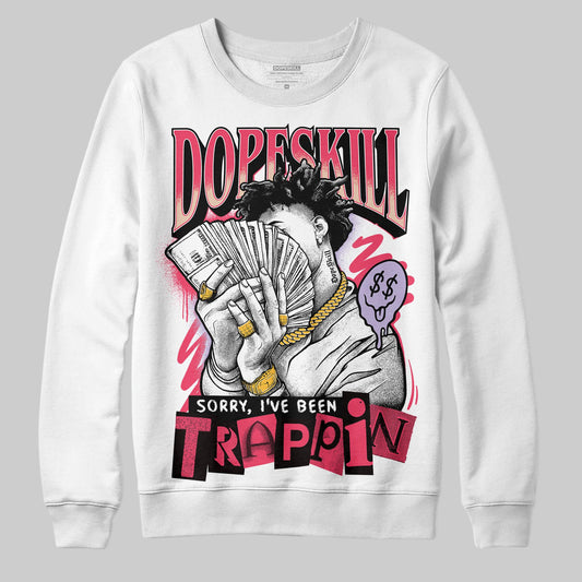 Jordan 5 Low “Peanut Butter Jelly” DopeSkill Sweatshirt Sorry I've Been Trappin Graphic Streetwear - White