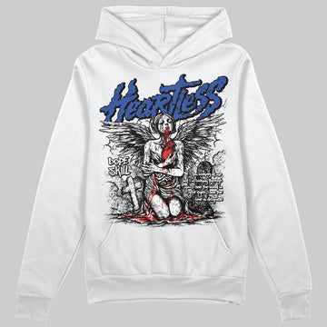 Royal Blue Sneakers DopeSkill Hoodie Sweatshirt Heartless Graphic Streetwear - White