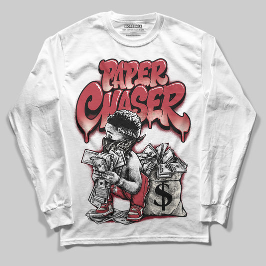 Jordan 4 “Sierra Red" DopeSkill Long Sleeve T-Shirt Paper Chaser Boy Graphic Streetwear - White