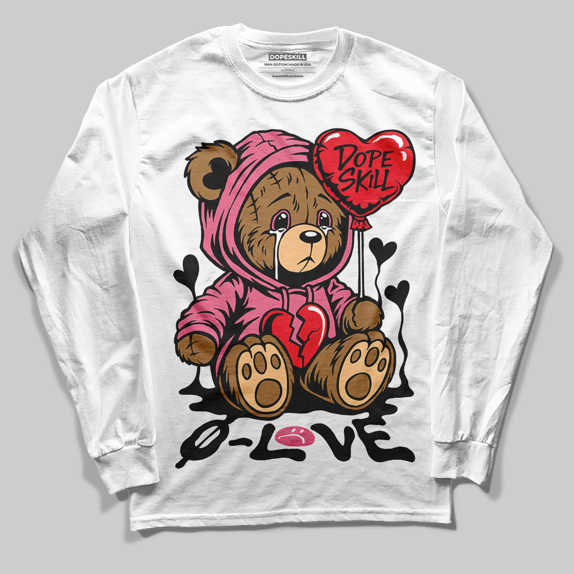 Diesel Pink S - Serendipity Pro-X1 Trainers DopeSkill Long Sleeve T-Shirt Broken Bear Graphic Streetwear - White