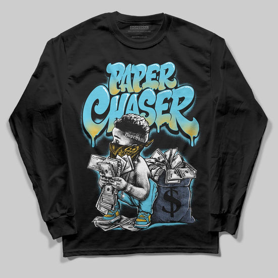 Jordan 11 Retro Gamma Blue (2025) DopeSkill Long Sleeve T-Shirt Paper Chaser Boy Graphic Streetwear - black