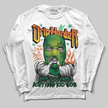 Green Sneakers DopeSkill Long Sleeve T-Shirt Drip Harder Graphic Streetwear - White 