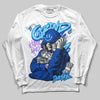 Royal Blue Sneakers DopeSkill Long Sleeve T-Shirt Grind Pray Graphic Streetwear - White